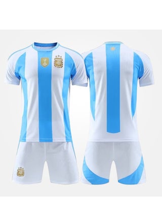 25 طقم جيرسي لكرة القدم المنزلي الأرجنتيني للبالغين (مع ميدالية البطولة)