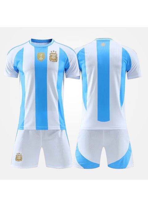 25 طقم جيرسي لكرة القدم المنزلي الأرجنتيني للبالغين (مع ميدالية البطولة)