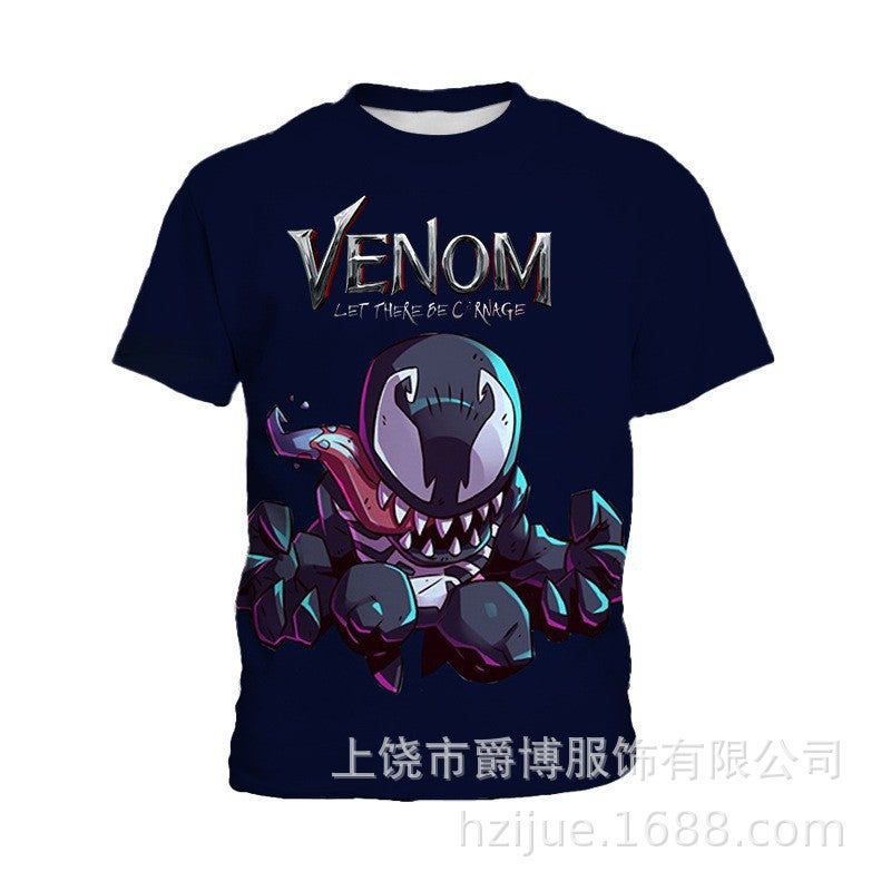 Cross-border Foreign Trade New Cross-border New Men's 3D Printed T-shirt Adult Teenager Men's Short-sleeved T-shirt - Image 1