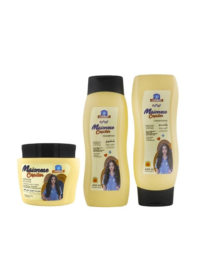 Hair Mayonnaise | Triple Hair Mayonnaise Kit – Complete nourishment from roots to tips! 3 in 1