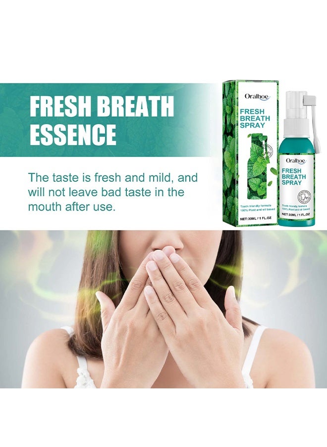 ORALHOE Fresh Breath Spray, Bad Breath Treatment For Adults, Dry And Bad Mouth Smell Removing Spray, Easy To Carry And Handy Fresh Breath Serum, 30ML - Image 4