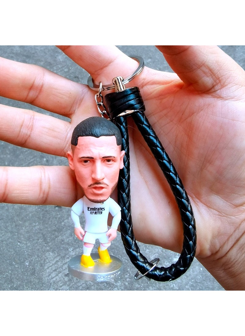 Generic - Soccer Star Figurine Keychains - Ronaldo Messi NeymarReal Madrid Hazard Real Madrid Hazard - Image 1