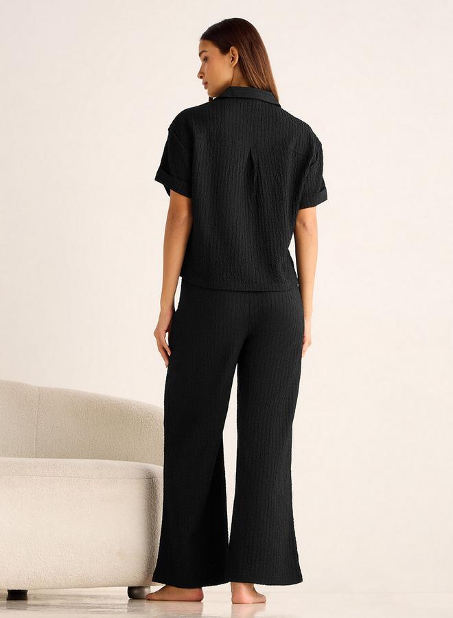 Splash FAV Coord Set with Shirt & Wide Leg Pants - Image 4