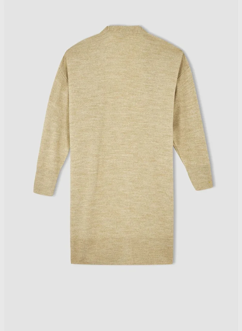DeFacto Woman Regular Fit V-Neck Long Sleeve Tricot Cardigan