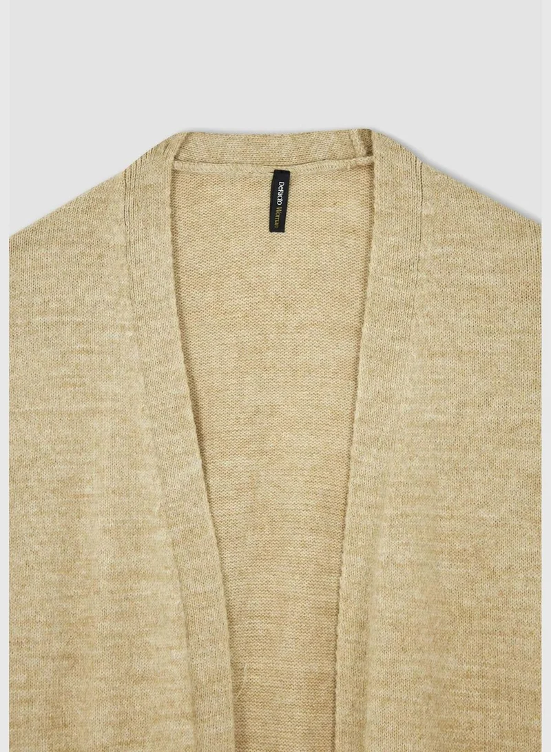 DeFacto Woman Regular Fit V-Neck Long Sleeve Tricot Cardigan
