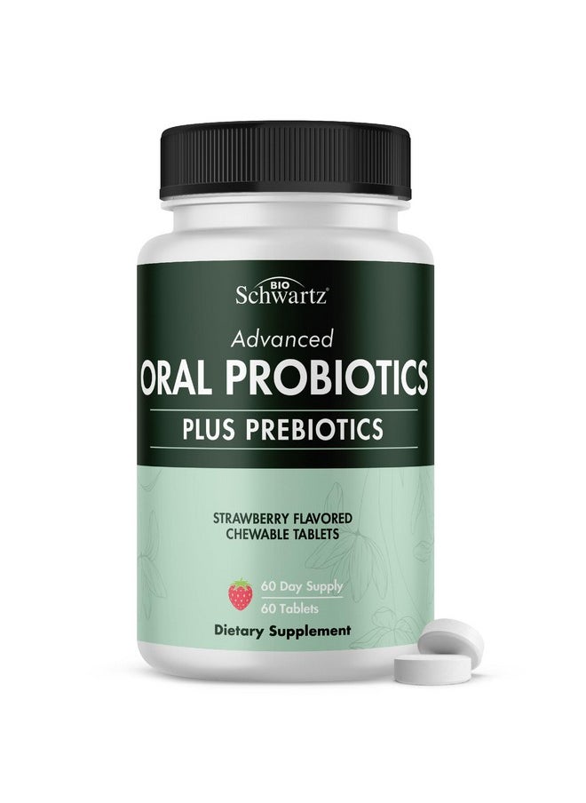 Oral Probiotics Supplement with Prebiotics - Supports Healthy Teeth Gums Mouth and Fresh Odorless Breath for Adults - Strawberry Flavored Chewable Dental Probiotic (60 Tablets, 60 Day Supply) - pzsku/Z94CA562FA845900225FAZ/45/_/1735907521/1bc18a08-8221-4080-9dd4-879968c5a4d3