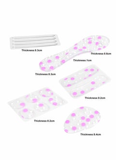 Excefore High Heel Pads, Gel Insoles Ball of Foot Cushion Pad, Anti-Slip Heel Grips Metatarsal Pads, Forefoot Shoe Cushion Silicone Insert Feet Protect Sticker for Women Shoes High Heel Pain Relief 18Pcs  - Image 3