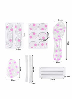 Excefore High Heel Pads, Gel Insoles Ball of Foot Cushion Pad, Anti-Slip Heel Grips Metatarsal Pads, Forefoot Shoe Cushion Silicone Insert Feet Protect Sticker for Women Shoes High Heel Pain Relief 18Pcs  - Image 4