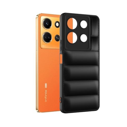 Plus Puffer Case Camera Protection Soft Back Cover for Infinix Note 30 5G - Black - Image 3