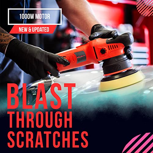 Maxshine M8S V2 Dual Action Polisher, Car Detailing Kit - Powerful 1000W, 6-Speed, 8mm Throw, 5" Disc, Thread 5/16" - Auto Detailing Tool for Paint Protection, Restoration, Scratch Repair & Shine - Image 5
