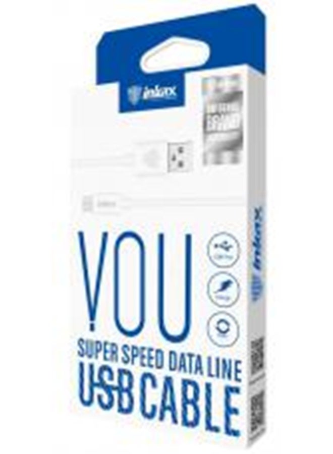 INKAX Speed Data Cable, Micro USB to USB, 1m, White, for Mobile Phones & Tablets - Image 3