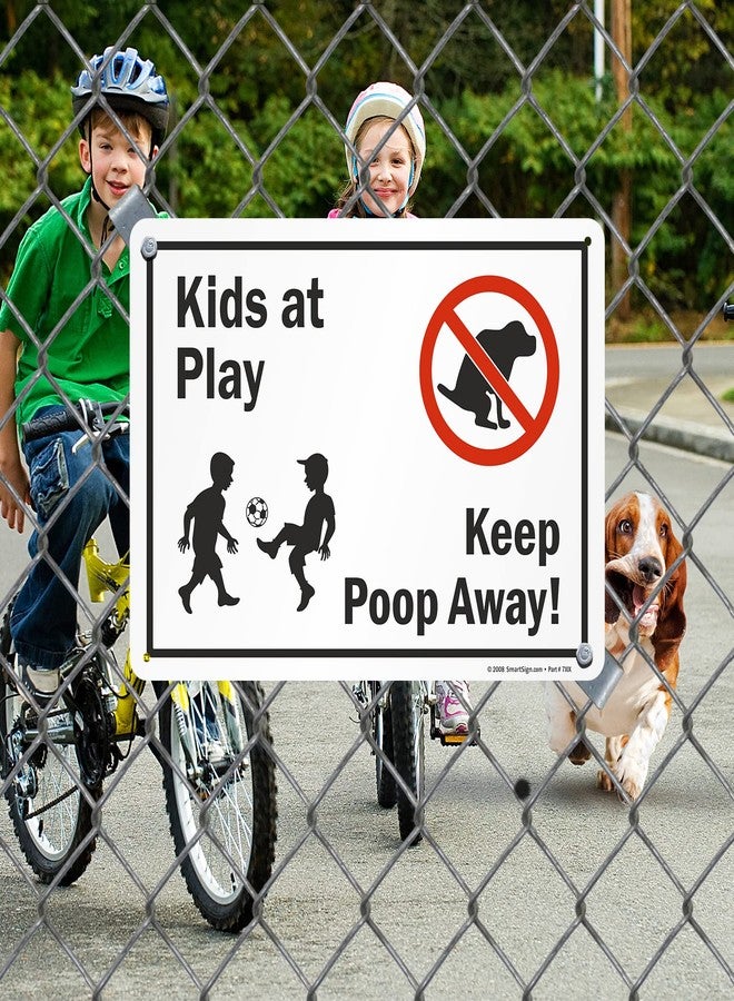 SmartSign "Kids At Play, Keep Poop Away" Sign By SmartSign | 10" x 14" Plastic - Image 3