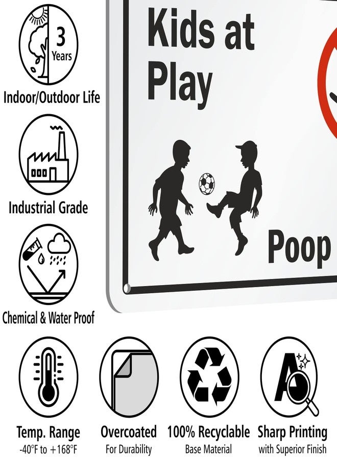 SmartSign "Kids At Play, Keep Poop Away" Sign By SmartSign | 10" x 14" Plastic - Image 4