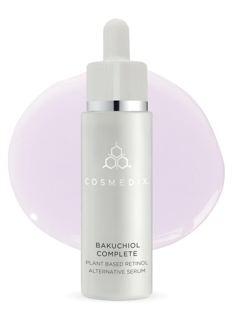 CosMedix - COSMEDIX Bakuchiol Complete Plant-Based Retinol Alternative Serum, Improves Appearance of Fine Lines and Wrinkles, Lightweight and Conditioning, Botanical Retinol Alternative, Cruelty Free - Image 1