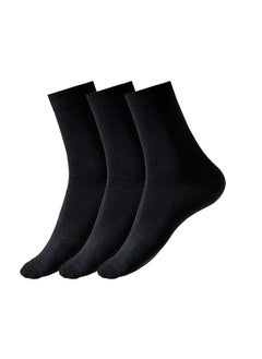 Breathable, hypoallergenic cotton socks with a pleasant scent, professionally sterilized - Black color and one size fits all, 3 pieces.