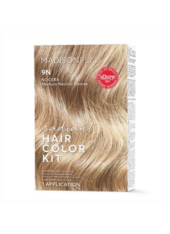 Radiant Hair Color Kit, Medium Neutral Blonde for Superior Gray Coverage, Ammonia-Free, 9N Nocera Blonde, Permanent Hair Dye, Pack of 1