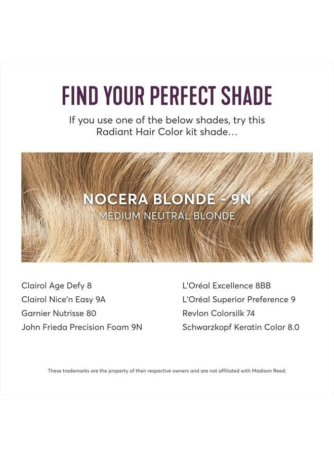 Madison Reed - Radiant Hair Color Kit, Medium Neutral Blonde for Superior Gray Coverage, Ammonia-Free, 9N Nocera Blonde, Permanent Hair Dye, Pack of 1 - Image 1