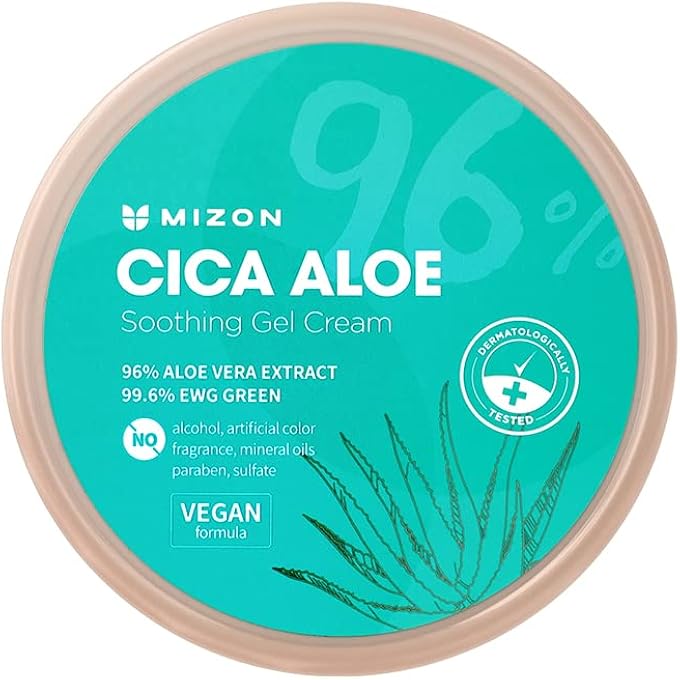 MIZON Cica Aloe 96% Soothing Gel Cream, Moisturizing, Centella Asiatica, Vegan Formula(10.58 fl.oz.) - Image 1