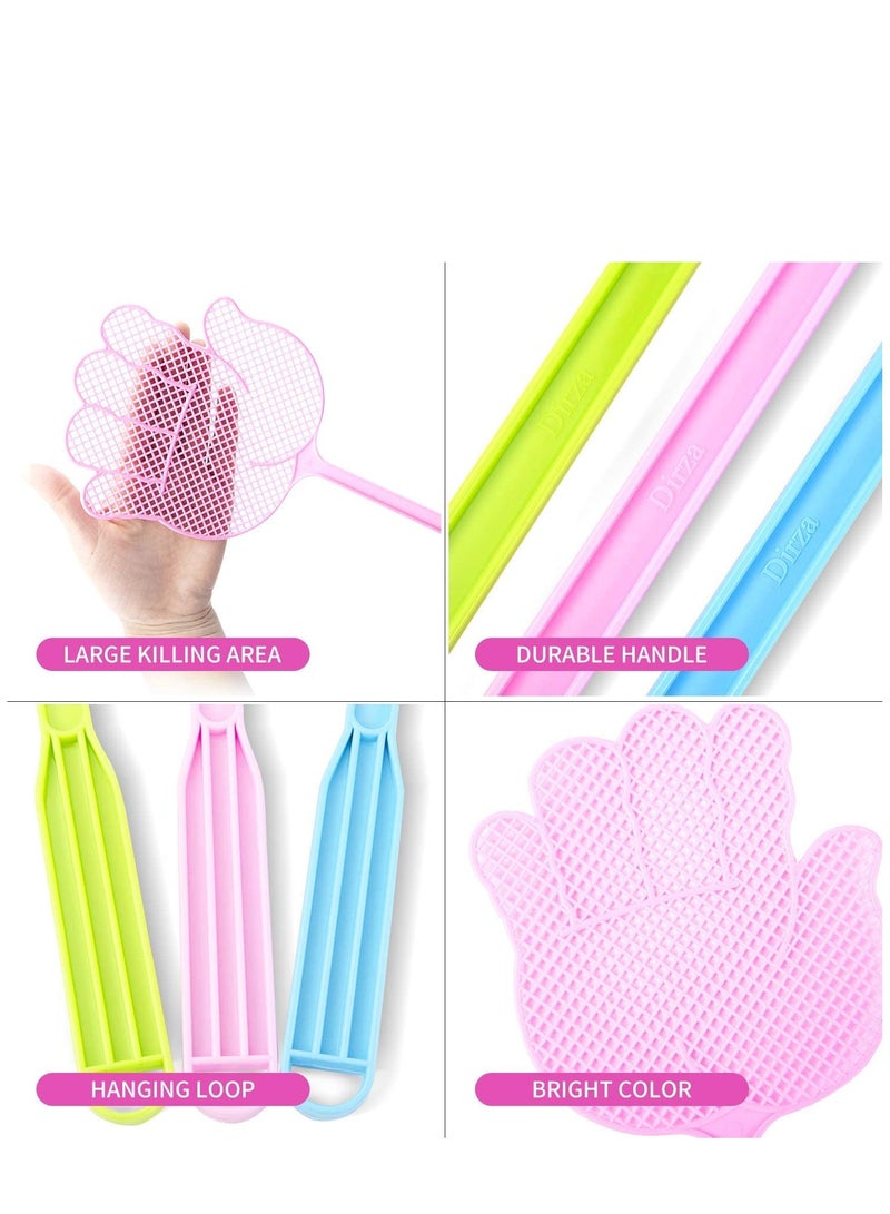 KASTWAVE Fly Swatter Funny Hand Shaped Fly Swatters Durable Colorful for Home Indoor Outdoor Classroom Office Pack of 5  - Image 3