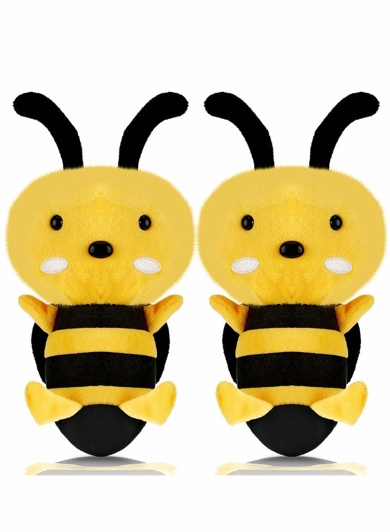 KASTWAVE Bee Plush Toy, 2 Pcs Stuffed Honeybee Toy Bee Movie Plush Bee Stuffed Animal for Honey Bee Decor 1st Birthday Bee Themed Party, 7.87in/20cm - Image 1