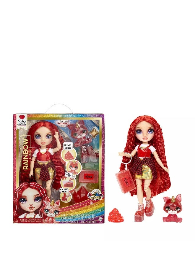 Rainbow High Ruby Anderson Slime Kit & Pet Fashion Doll (28 cm) - Image 4