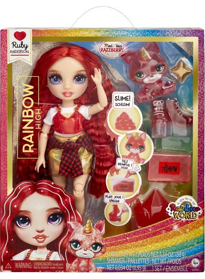 Rainbow High Ruby Anderson Slime Kit & Pet Fashion Doll (28 cm) - Image 5