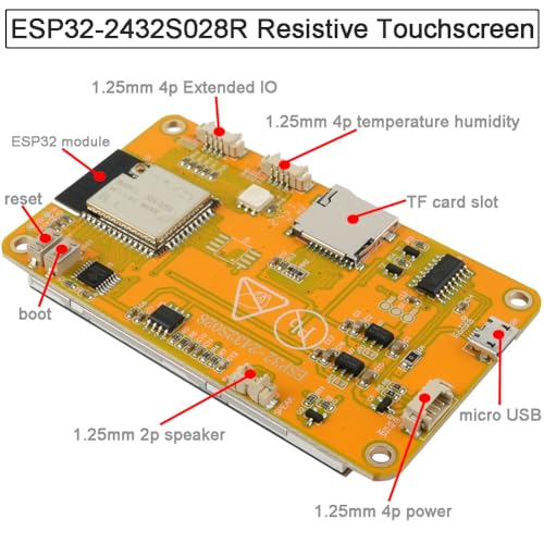 DIYmalls 2.8" inch ESP32 Display ESP32-2432S028R Resistive Touch Screen 240x320 TFT LCD Module ESP 32 Development Board for Arduino IDE - Image 2