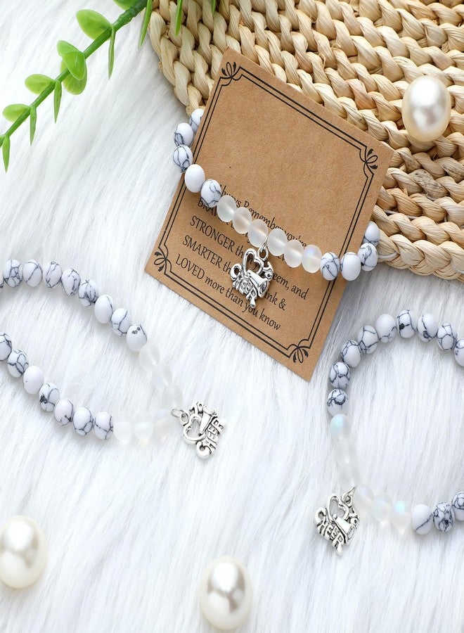 Equsion 12 Pieces Cheer Bracelet Cheerleader Gifts Cheerleading Bracelet Cheer Charm Jewelry for Cheerleader Team Woman Valentines Day Gifts(White) - Image 4