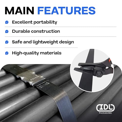 IDL Packaging H-300 Strapping Cutter for Steel and Polyester (PET) Strapping up to 2" Width and 0.044” Thickness - Heavy Duty Tool with Ergonomic Handles - Strap/Band Cutter for Strapping - Image 4