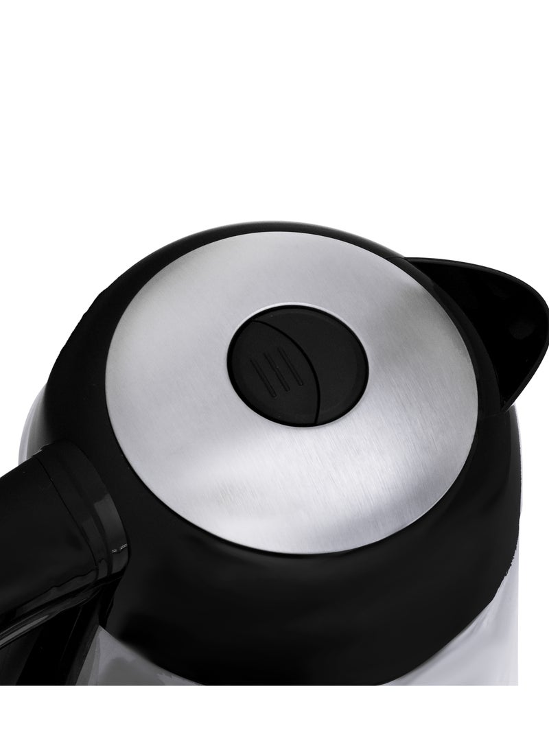 Home - Glass Electric Kettle 1850W Power: 1850W - 220V 50Hz. Capacity: 1.7L. 360-degree rotating base for ease of use. High-borosilicate glass body, durable and stain-resistant. Base made of stainless steel. Automatically shuts off when water boils. Blue indicator light. - Image 1