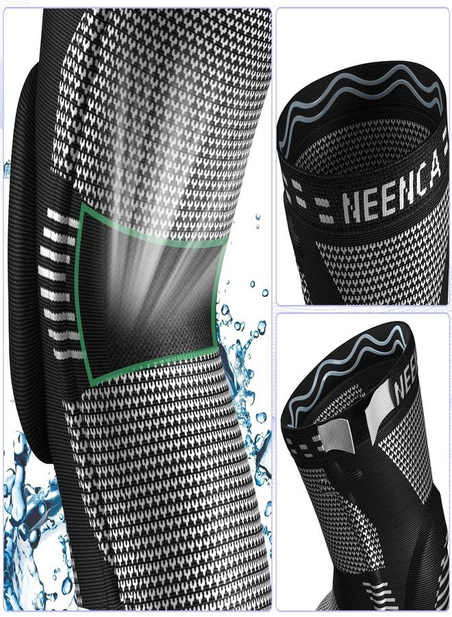 NEENCA Knee Brace, Compression Knee Brace with Patella Gel Pad and Side Spring Stabilizers, Medical Grade Knee Protector for Running, Meniscus Tear, Arthritis, Joint Pain Relief, ACL (Black Pairs L) - Image 3
