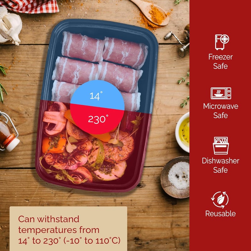 Reli. Meal Prep Containers - 50 Pack, 32 oz. Single Compartment Food Containers with Lids - Image 3