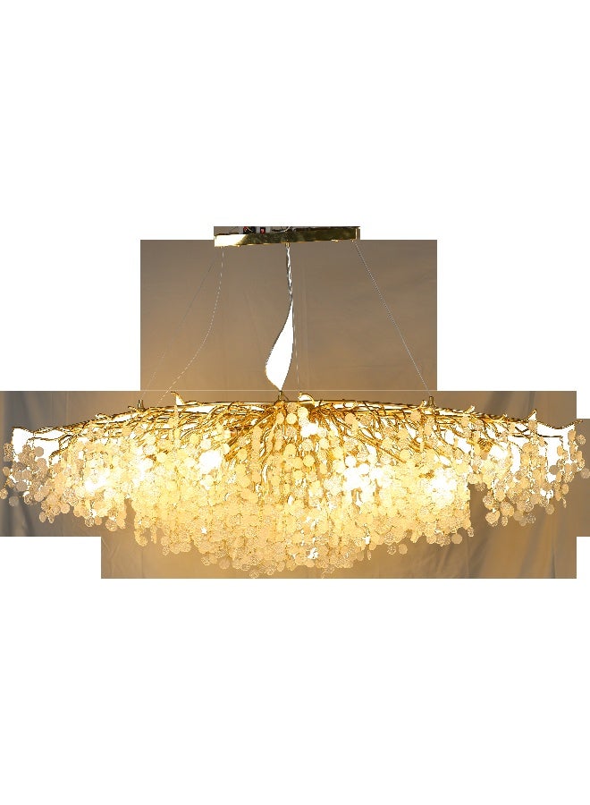 Hummer Modern chandelier, gold, transparent and white, E14*16, bulb 160 cm  - Image 2