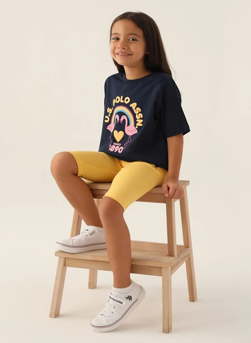U.S. Polo Assn. U.S. Polo Assn. Girls Navy Bermuda Set