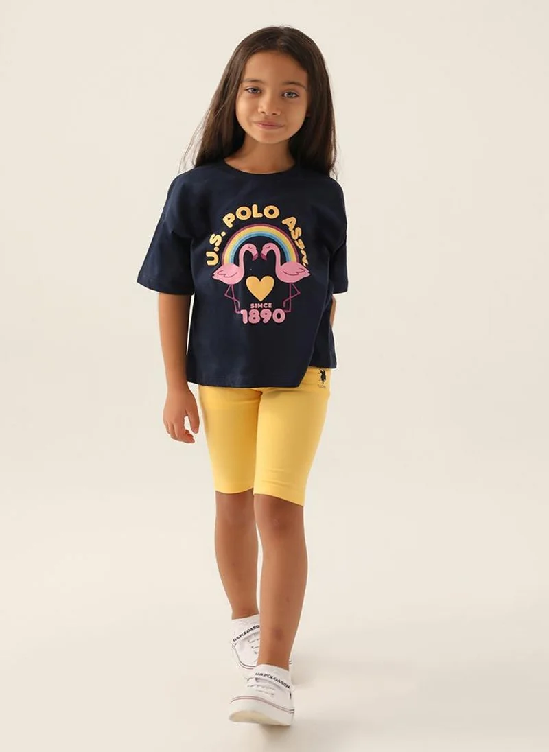 U.S. Polo Assn. U.S. Polo Assn. Girls Navy Bermuda Set