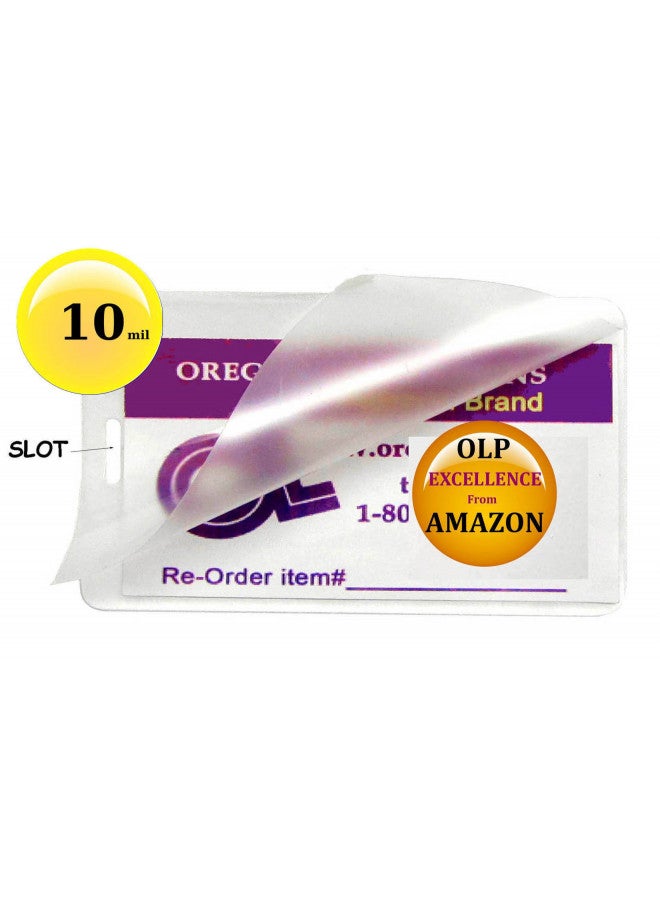Oregon Lamination Premium OLP Hot 10 Mil Luggage Tag Laminating Pouches With Slot (Pack of 500) 2-1/2 x 4-1/4 Clear  - Image 2