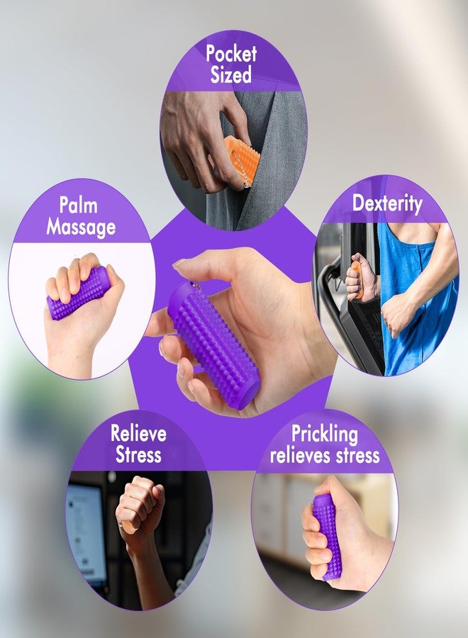 WASENLO Pain Stim Fidget 2 Pack , Fidget Toys for Adults , 3D Printed Stim Sensory Toys for Stress Relief , Birthday for Men (Purple & Orange 2Pack) - Image 5