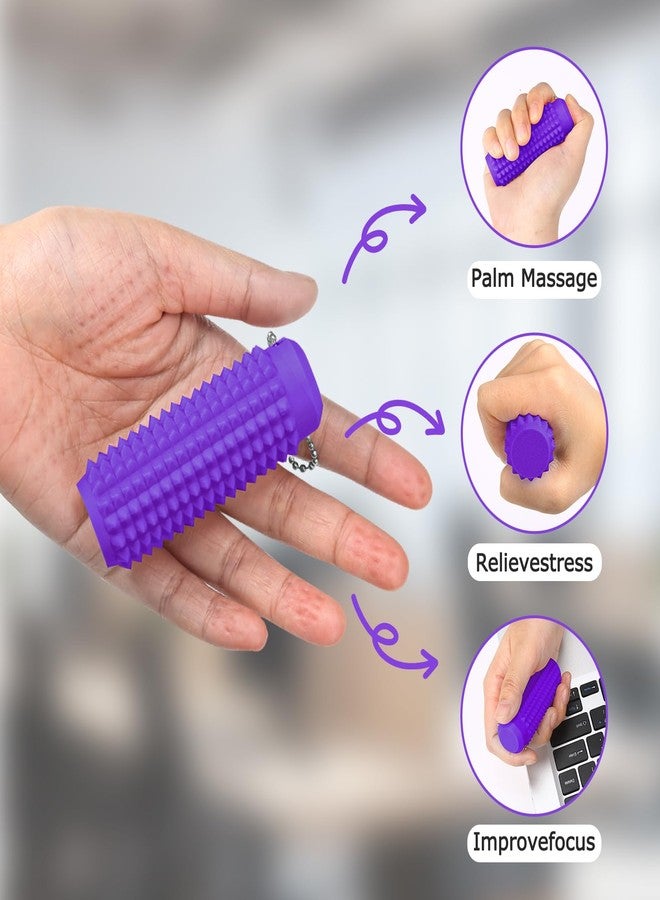WASENLO Pain Stim Fidget 2 Pack , Fidget Toys for Adults , 3D Printed Stim Sensory Toys for Stress Relief , Birthday for Men (Purple & Orange 2Pack) - Image 3