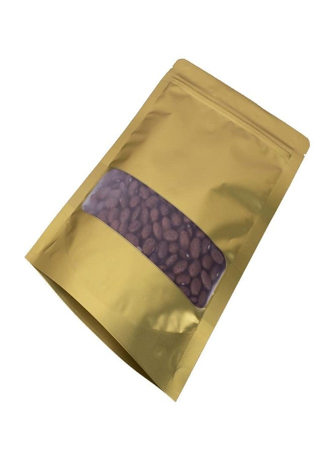 VELEXE Gold Matte Zip Lock Stand Up Pouches | 180mm*260mm | 750 Grams | Pack of 15 | Reusable, Leakproof & Airtight Multi-Purpose Pouches with Self-Sealing Technology - Image 4