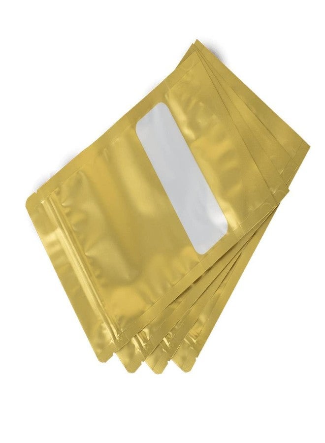 VELEXE Gold Matte Zip Lock Stand Up Pouches | 180mm*260mm | 750 Grams | Pack of 15 | Reusable, Leakproof & Airtight Multi-Purpose Pouches with Self-Sealing Technology - Image 3
