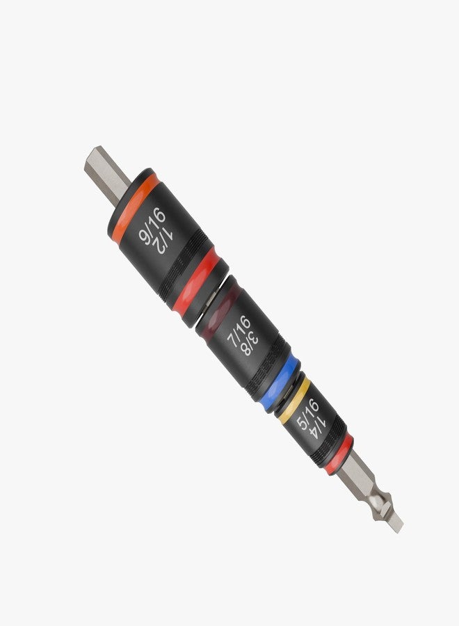 مالكو طقم مقابس مالكو MTS2A 7 في 1 C-RHEX® Flip-Bit برموز ملونة، بأحجام 1/4-5/16، 3/8-7/16، 1/2-9/16، قابل للتنظيف، وقابل للعكس، وقابل للتكديس. مغناطيس قوي، مقاوم للصدمات. (رقم 2 روبرتسون (مربع)) - Image 3