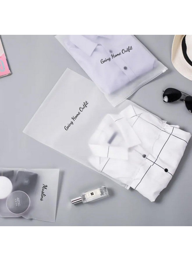 Pop Resin 20 Pack Pouches Frosted Bags with 2 Sheets of Clear Hospital Bags Stickers for Labor and Diaper Maternity Essentials 13.78 x 15.74 Inch Hospital Bag for Mommy Dad Newborn Baby Diaper Bag - Image 3