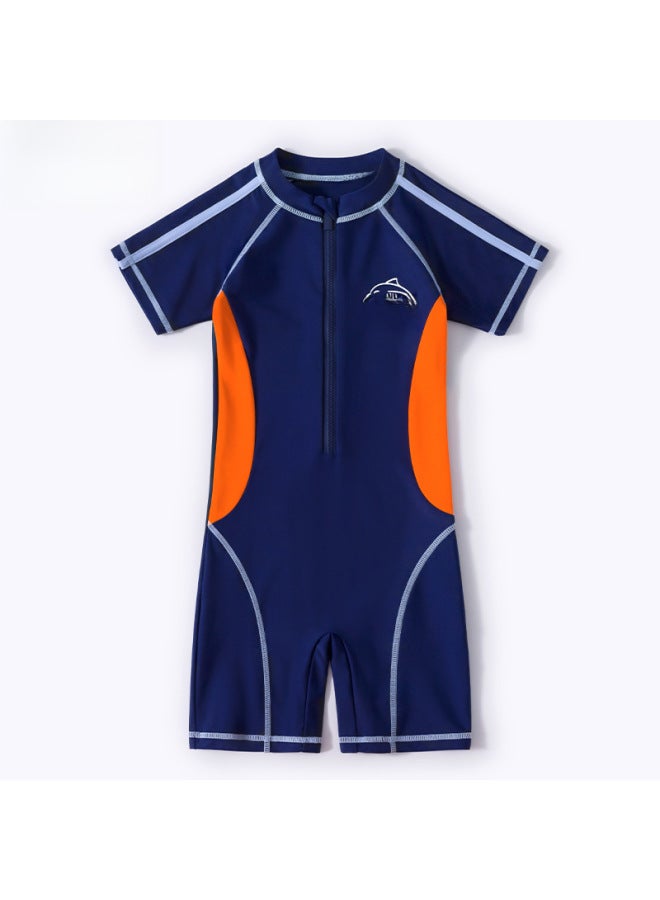 Loquat Children's Swimwear Boys' 2022 Style Big Kids Baby One-piece Quick-drying Sunscreen Swimming Trunks Swimming Equipment Swimwear-Color:Light Gray Small Dinosaur- - Image 5