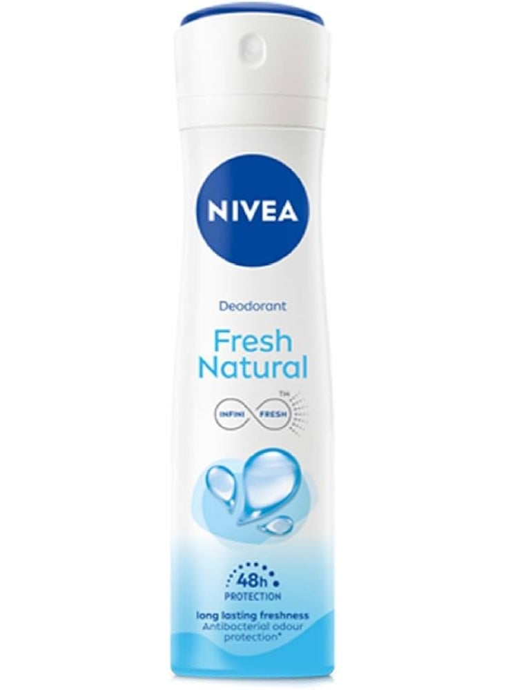 Nivea Fresh Natural, Deodorant for Women, Spray 150ml - Image 1