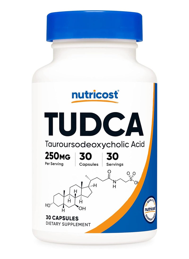 Nutricost Tudca 250 Mg 30 Capsules Tauroursodeoxycholic Acid  - Image 1
