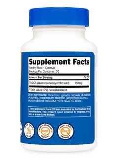 Nutricost Tudca 250 Mg 30 Capsules Tauroursodeoxycholic Acid  - Image 3