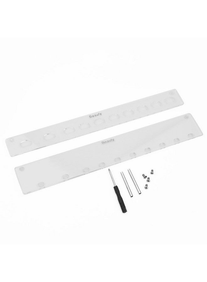 Yoseng Makeup Brushes Holder 10Slot Arcylic Oval Makeup Brush Organizer Transparent Comestic Display Shelf (10Holes) - Image 4