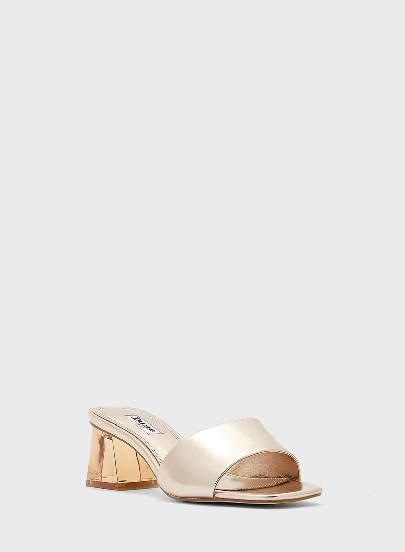 Dune LONDON Madison Perspex Block Heel Sandals
