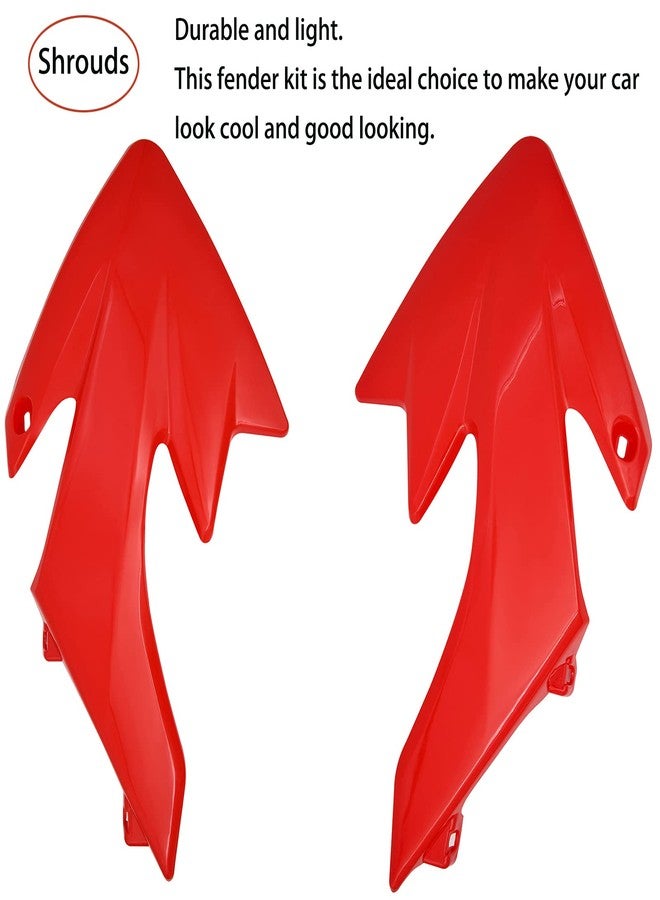 Kie CRF50 Plastic Kit - Red, White Plastic Fender Kit for Honda CRF50, XR50, Pit Dirt Bike - Image 3