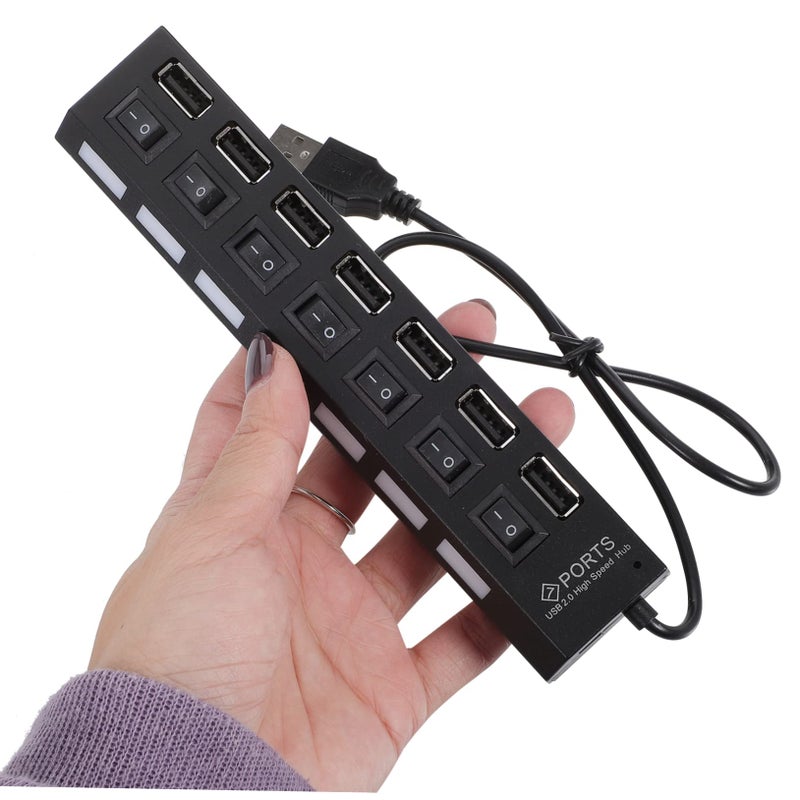 محول USB رباعي المنافذ مقسم موسع USB عالي السرعة للكمبيوتر المحمول مع مؤشر LED - Image 4
